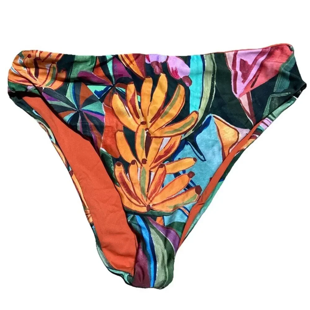 Farm Rio Banana Foliage Bikini Hot Pants Bottoms Size Large